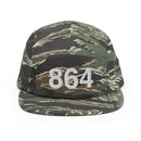 864 Greenville SC Area Code Five Panel Camper Hat