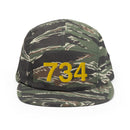 Blue and Gold 734 Ann Arbor MI Area Code Camper Hat