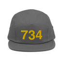 Blue and Gold 734 Ann Arbor MI Area Code Camper Hat