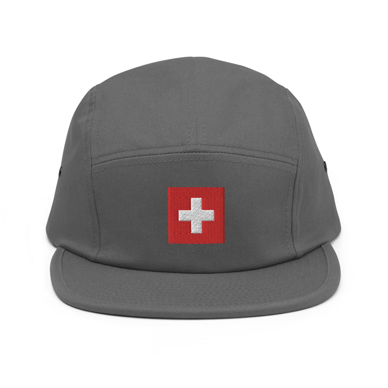 Switzerland Flag Five Panel Camper Hat