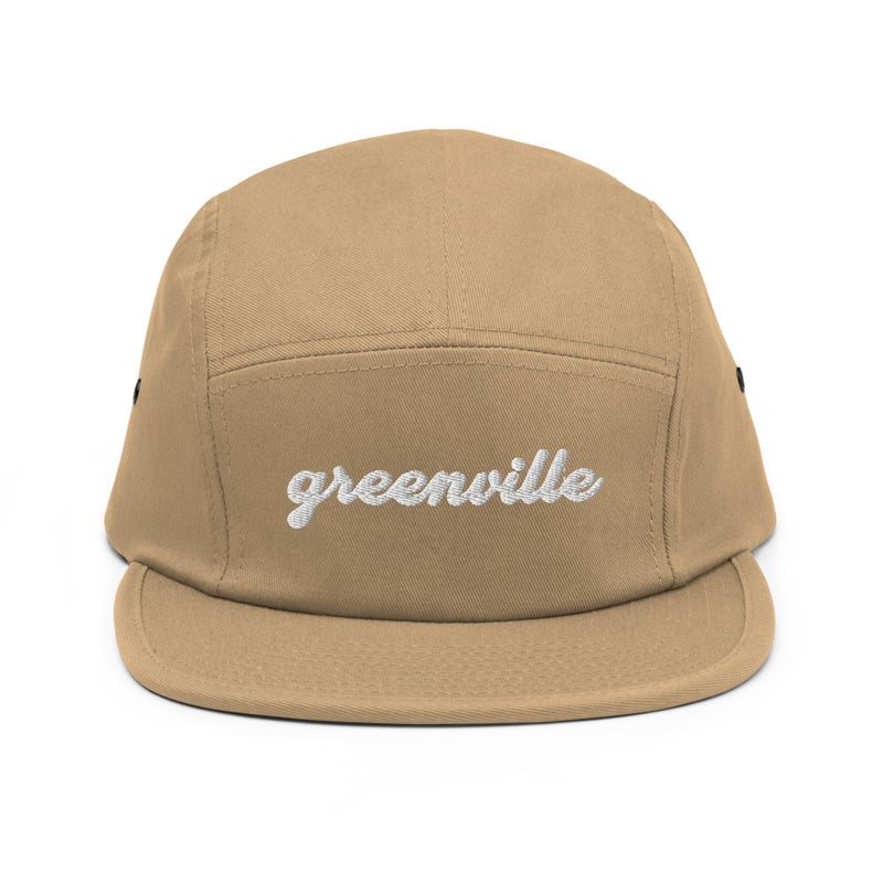 Cursive Greenville SC Five Panel Camper Hat