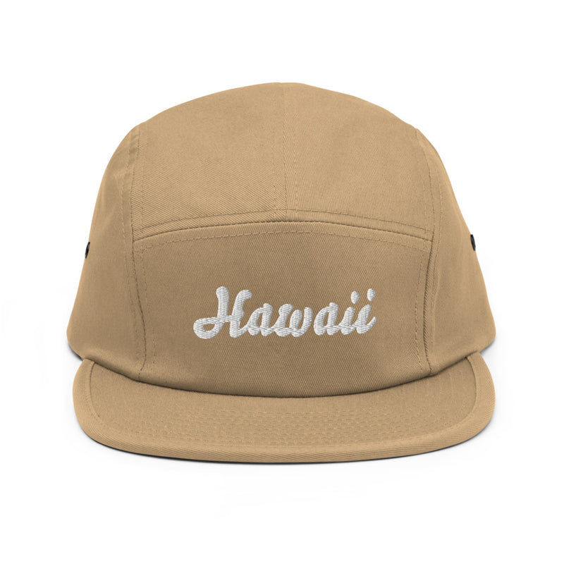 Cursive Hawaii Five Panel Camper Hat