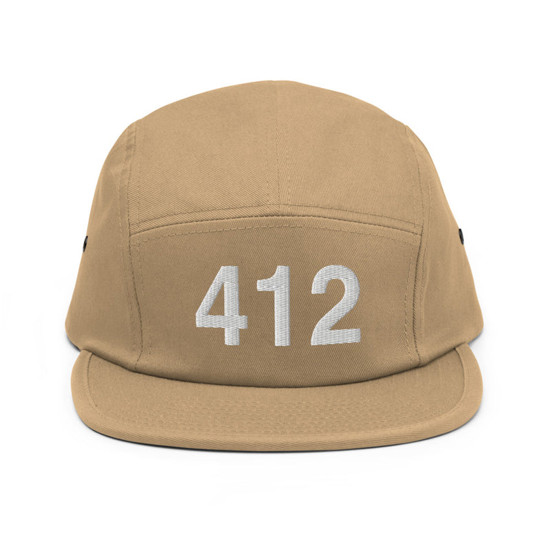 412 Pittsburgh Area Code Five Panel Camper Hat