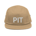 PIT Pittsburgh Airport Code Five Panel Camper Hat