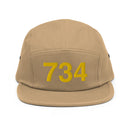 Blue and Gold 734 Ann Arbor MI Area Code Camper Hat