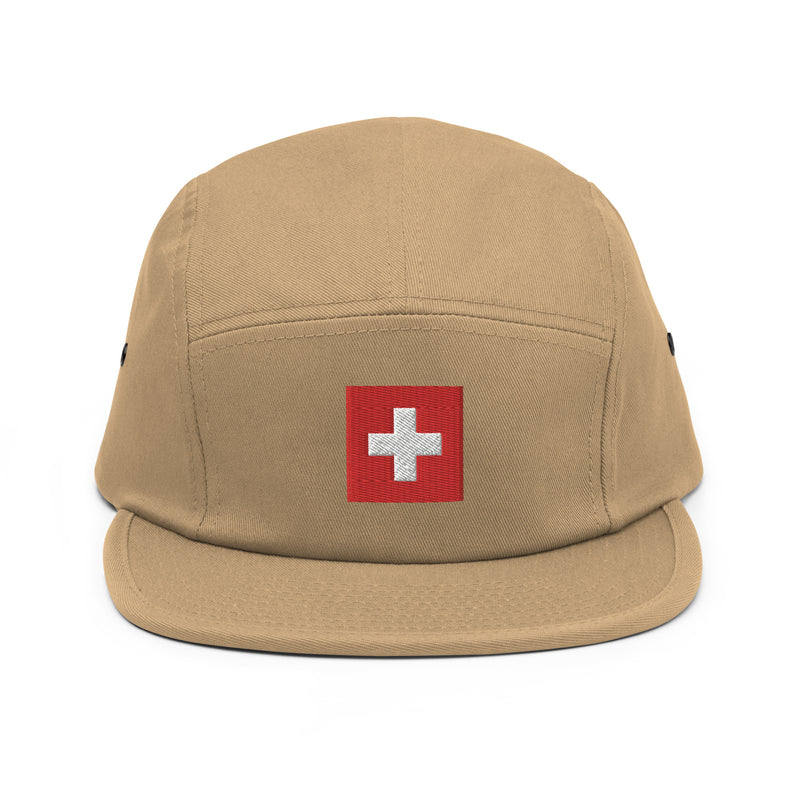 Switzerland Flag Five Panel Camper Hat