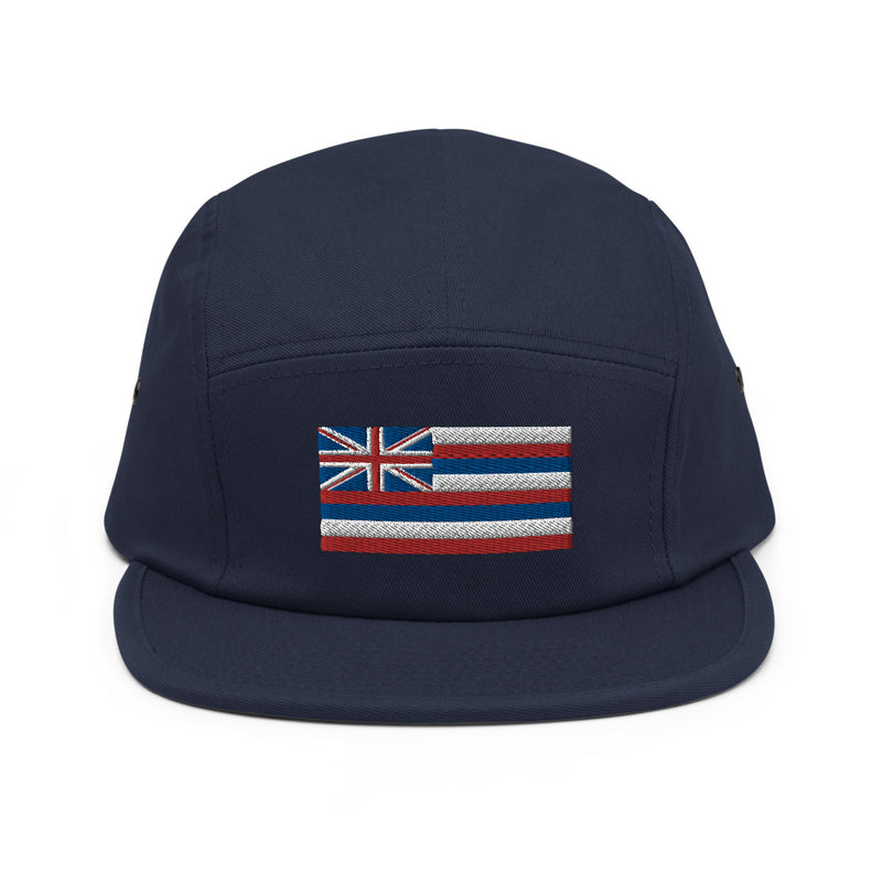 Hawaii Flag Five Panel Camper Hat