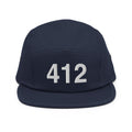 412 Pittsburgh Area Code Five Panel Camper Hat