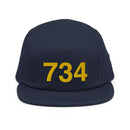Blue and Gold 734 Ann Arbor MI Area Code Camper Hat