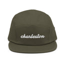 Cursive Charleston SC Five Panel Camper Hat