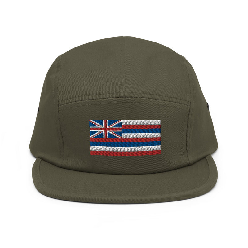 Hawaii Flag Five Panel Camper Hat