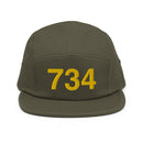 Blue and Gold 734 Ann Arbor MI Area Code Camper Hat