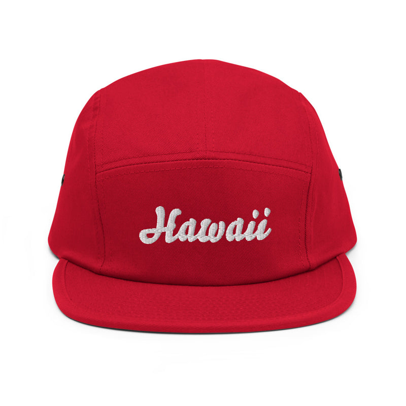 Cursive Hawaii Five Panel Camper Hat