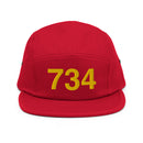 Blue and Gold 734 Ann Arbor MI Area Code Camper Hat
