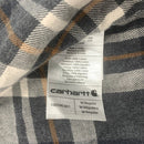 Distressed Black Carhartt Flannel Lined Shirt Jac Size M