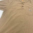 Tan Carhartt Henley Pocket T-Shirt Size M