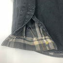 Distressed Black Carhartt Flannel Lined Shirt Jac Size M