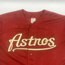 Vintage Houston Astros Button Up Jersey Size XL Made in USA