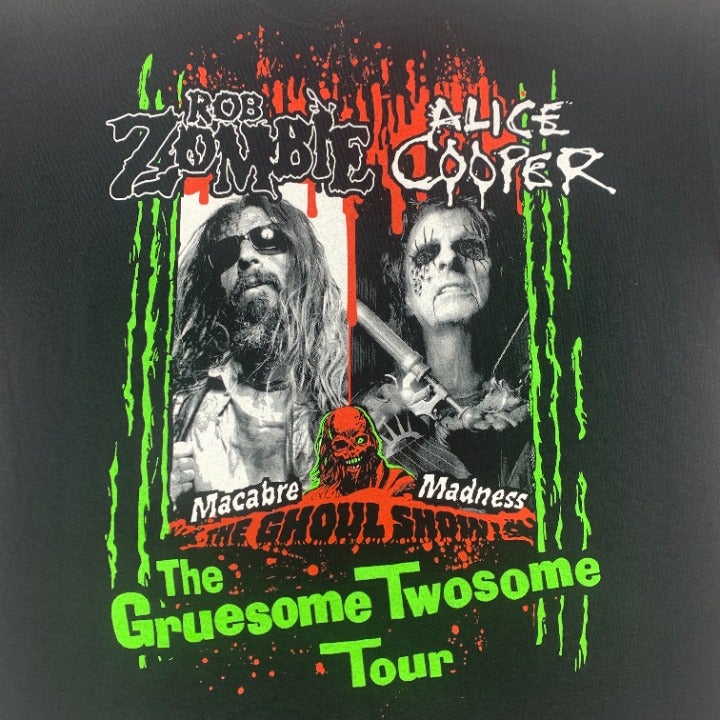 Rob Zombie Alice Cooper The Gruesome Twosome Tour T-shirt Size 2XL