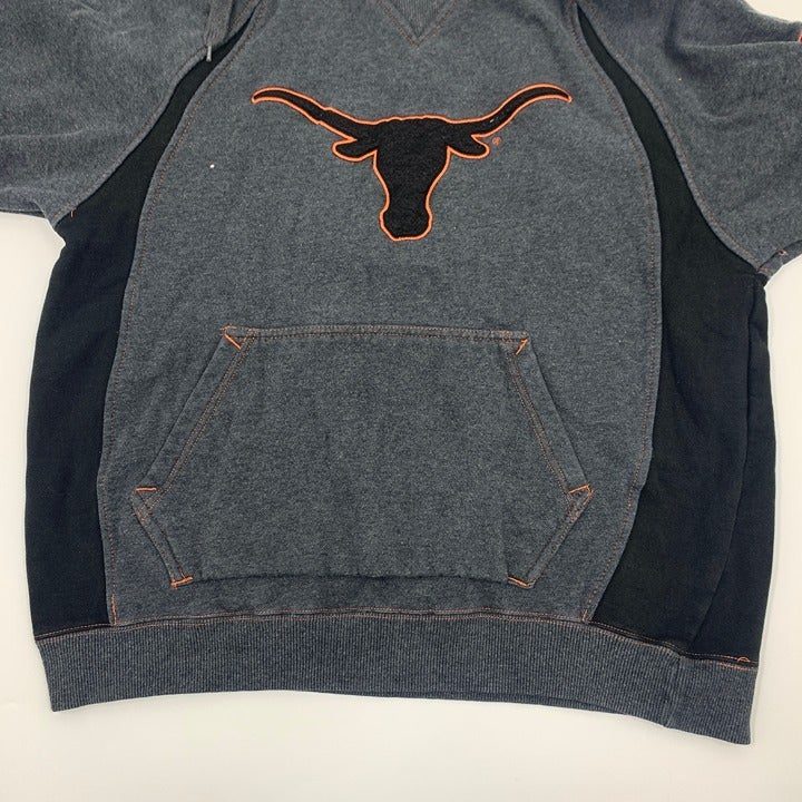 Gray & Black Texas Longhorns Hoodie Size L