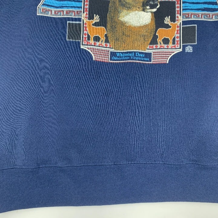 80s Whitetail Deer Sweatshirt Size L