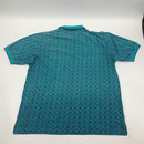 Vintage Jack Nicklaus Teal All Over Print Polo Size 2XL Tall