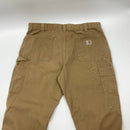 Brown Carhartt B324 DKH Relaxed Fit Carpentry Pants 38x34