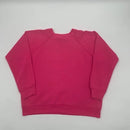 Vintage Hanes Her Way Pink Blank Sweater Size L Made in USA