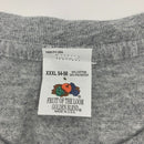 Vintage Fruit of the Loom Gray Single Stitch Pocket T-shirt Size 3XL Made in USA