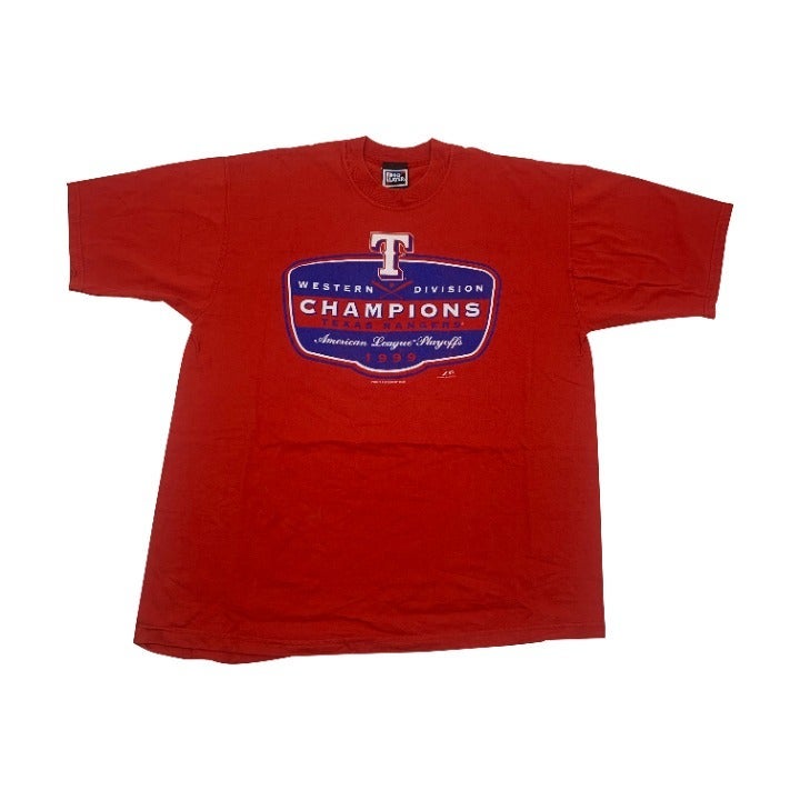 1999 Texas Rangers Western Division Champs T-shirt Size XL