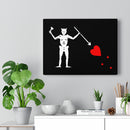 Blackbeard Pirate Flag Canvas Gallery Wrap