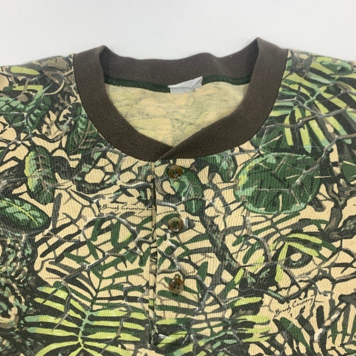 Vintage Single Stitch Camo Henley T-shirt