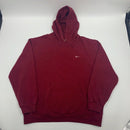 Vintage Maroon Nike Mini Swoosh Hoodie Size 2XL