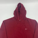 Vintage Maroon Nike Mini Swoosh Hoodie Size 2XL
