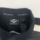 Harley Davidson Embroidered Mechanic Button Up Shirt Size L