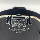Harley Davidson Embroidered Mechanic Button Up Shirt Size L