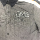 Harley Davidson Embroidered Mechanic Button Up Shirt Size L