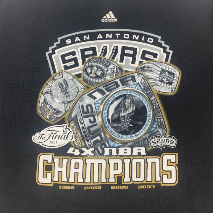 Adidas San Antonio Spurs Championship Ring T-shirt Size XL