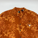 Burnt orange Texas Longhorns floral Hawaiian size large