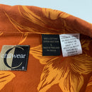 Burnt orange Texas Longhorns floral Hawaiian size large