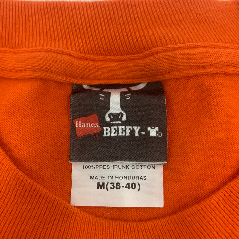 Neon Orange Camp Longhorn Dad T-shirt Size M