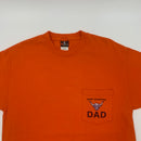 Neon Orange Camp Longhorn Dad T-shirt Size M