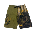 Olive Green Oakley Skull Wings Board Shorts Size 33