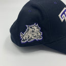 Black TCU horned frogs fitted hat