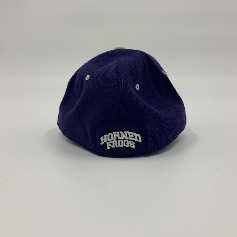 Purple TCU horned frogs fitted hat.