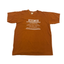 70s Burnt Orange Sports Fan T-shirt Size L