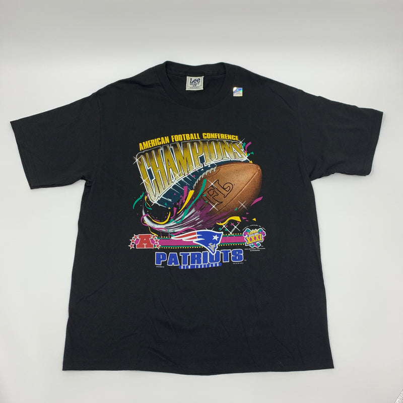 90s NE Patriots Super Bowl T-shirt size XL