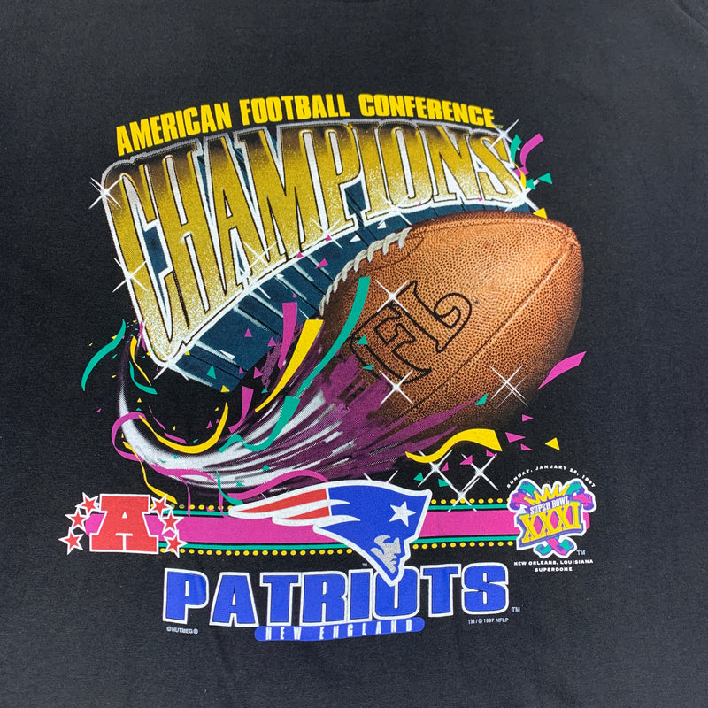 90s NE Patriots Super Bowl T-shirt size XL