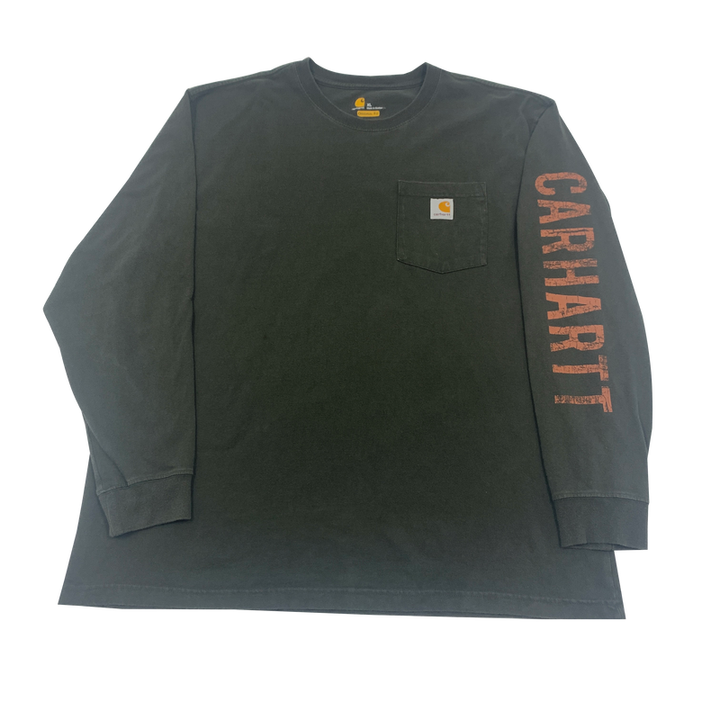 Long Sleeve Logo Sleeve Carhartt Pocket T-shirt Size XL