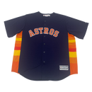 Houston Astros Jose Altuve Majestic Blue Rainbow Jersey Size XL
